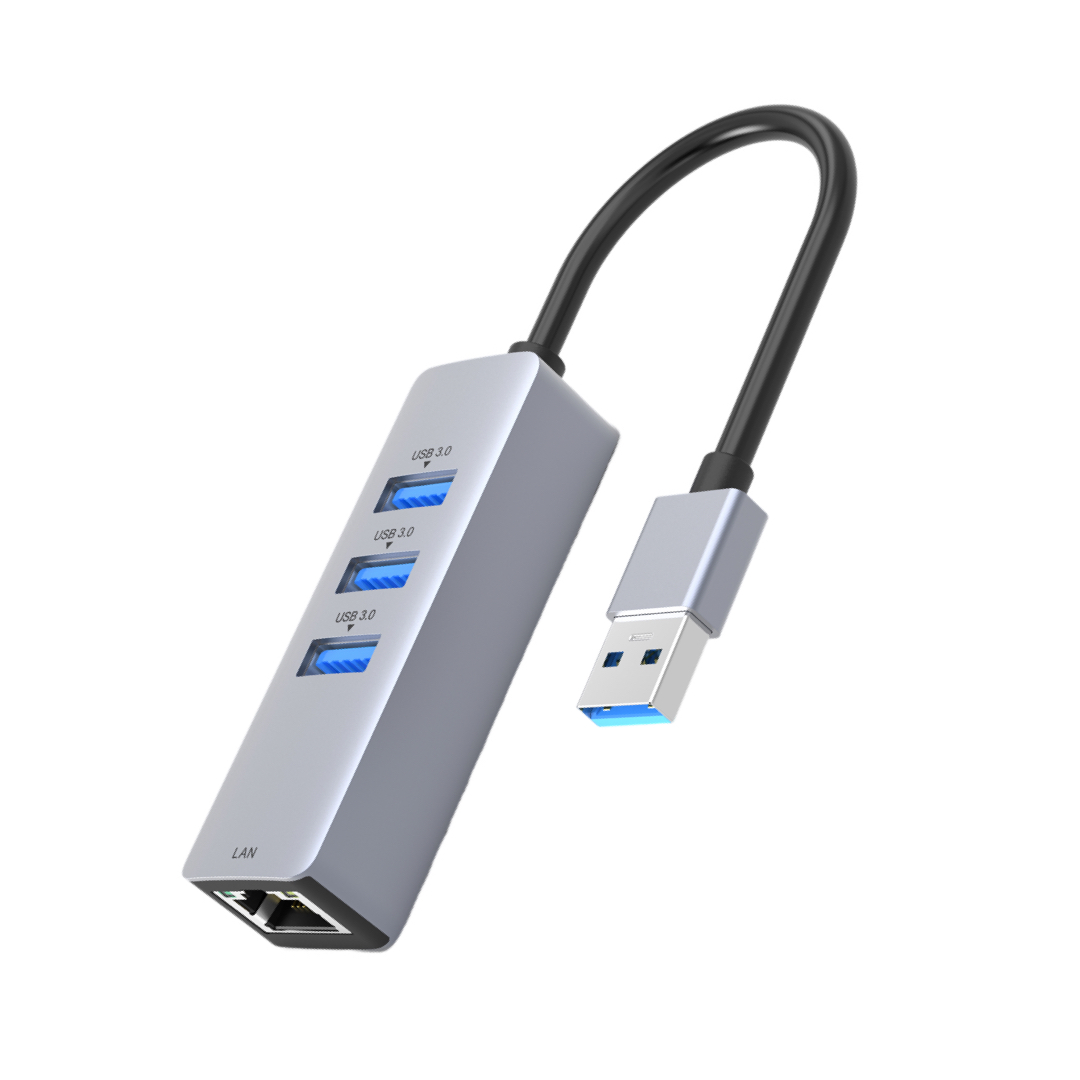 4-IN-1 USBA3.0 TO RJ45+USB3.0*3